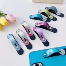 2 Stücke/4 Stücke Vintage bemalter Handyhalter, selbstklebender minimalistischer Fingerring-Griff-Ständer, Zug-Schub-Unterstützungsfunktion Handgelenkschlaufe Halter