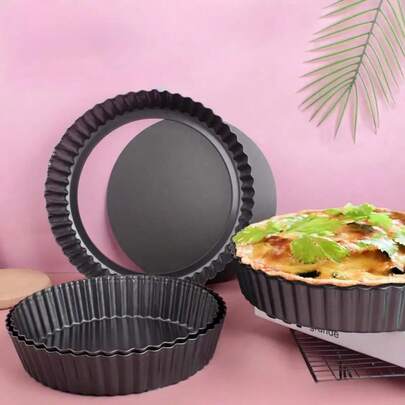 Non-Stick, Removable Bottom Pizza Pan, Cake Baking Pan, Round Cake Baking Mold, Suitable For Making Cheese Pie Desserts, Removable Baking Pan.