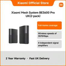 Xiaomi 2-Pack Mesh System BE3600 Pro WiFi 7 Router UK Version – Dual Band Wireless Mesh Network Kit With 2.5Gbps WAN/LAN Ports, NFC & Bluetooth Mesh Gateway, 3600Mbps Speed, App Control, WPA3 Encryption, Full Home Coverage - Gris Oscuro - Ver 1