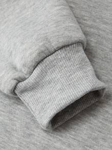 Felpa con stampa di slogan artistici e città di nuova personalità creativa, felpe con cappuccio casual morbide e oversize con collo tondo da ragazzo, stile sportivo, carino - cenere di fiori - Visualizzare 5