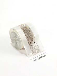 1Roll Christmas Wired Ribbon Champagne Themed Ribbon With Snowflake Merry Christmas Golden Glitter Xmas Ribbon 2.2yards For Christmas Tree Wreath Garland Decor Supplies Holiday Gift Wrapping Home Party Decorations Home Decor Christmas Decorations Room Decor Winter