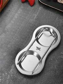 不锈钢立式汤勺架，厨房餐厅小工具，火锅店，自助餐，厨房装饰，勺架，餐具收纳架，便携式西式不锈钢汤勺和火锅勺架（不含勺子） - 彩色 - 查看 3