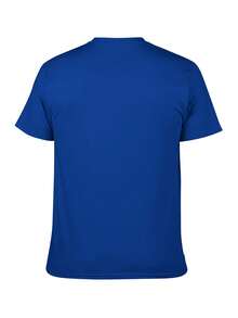 S~5XL Classic  Cotton Tee | Unisex American Size | 180gsm Fabric | Men's Vintage Military Sniper Graphic T-Shirt Funny Long Range Shooting Design Casual Wear Gift For Gun Enthusiasts Print | Beach & Casual Wear - 藍色 - 查看 8