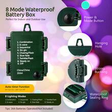 1 pieza Luces de hadas de alambre de cobre verde oscuro mejoradas, luces de petardo - Alimentadas por 3 pilas AAA, aptas para interiores, bodas, fiestas, eventos - Fáciles de usar y duraderas, la mejor opción de decoración