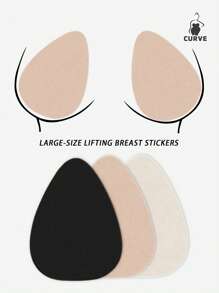 3/5 Pares de Sutiãs Invisíveis Sem Costura com Efeito Push-Up Plus Size, Elevação do Busto, Adequado para Tamanhos B-E, Sutiãs Adesivos Sem Alças e Sem Costas, Adequado para Vestidos de Casamento e Festa