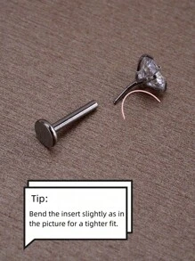 زوج من أقراط الأنف بدون خيط وزن 20 جرام، دبوس أنف لابريت 8 مم، أقراط نابي للثقب في الهيليكس والتراجوس والكونش، خاتم أنف ذهبي مرصع بزركونيا مكعبة 2 مم 3 مم 4 مم، أقراط غضروف غير مسببة للحساسية