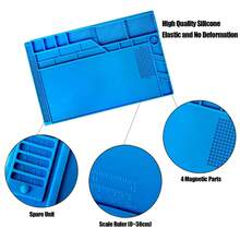 1 件耐热绝缘硅胶焊接垫、电子维修工作站垫、手机防静电垫、电子爱好者必备工具、枪式烙铁、工作台、手机、笔记本电脑、平板电脑、个人电脑、相机维修工具