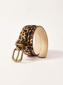 1 Stück Leoparden-Muster Lässig Mode Retro Hip-Hop Stil Herren Gürtel, geeignet für Sommer Lässig Jeans, Anzüge und Jacken