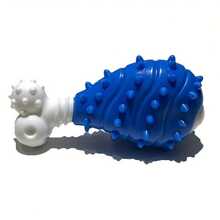 适合小型、中型和大型犬的狗玩具，宠物用品和礼物，用于清洁牙齿的幼犬出牙咀嚼玩具，鸡腿形狗咀嚼玩具，用于清洁狗牙齿的耐用咀嚼玩具