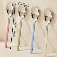 1 件不锈钢长柄勺 - 适用于冰茶勺、咖啡勺和甜点勺、甜心勺、搅拌勺 - 适合日常使用、旅行和派对