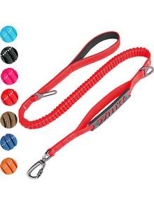 1pc Medium/Large Dog Safety Leash, Elastic Rope Thick Webbing Short Traction, High Elasticity Anti-Burst Dog Walking Lead - Multicolor - View 9