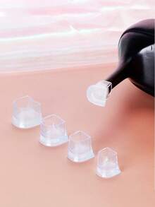 4 Pairs Transparent U-Shaped High Heel Protectors, Anti-Slip, Noise Reduction Heel Covers
