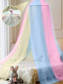 Mosquito Net, Four-Corner Curtain Bed Cover, Elegant Mosquito Net, Single Door Mosquito Net, Mosquito Net Bed Cover, Hanging Mosquito Net (Dome Top Single Door Mosquito Net), Camping Home Bedroom Palace Floor Standing Mesh Canopy, Mesh Bed Cover Curtain, Princess Bed Canopy Mosquito Net (No Light) - Multicolor - View 5