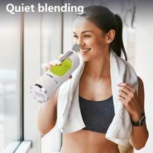 Portable Personal Blender, USB Rechargeable For Smoothie Shakes, With 12 Stainless Steel Blades & 16 Oz/450ML Cup And Extra Handle Lid, For Travel Sports Gym (White) - 白色 - 查看 4