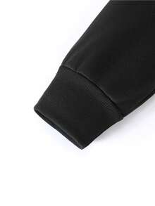 Nueva sudadera con capucha delgada estampada de primavera y otoño - Negro - Ver 7