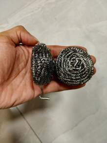 6pcs/12pcs Stainless Steel Kitchen Cleaning Balls - Non-Electric Dish Scrubber, Suitable For Bowls, Pots, Cooktops Stainless Steel Brush & Steel Wool, Cleaning Supplies - Multicolor - View 12