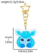 pocket monsters 口袋妖怪伊布进化亚克力钥匙扣 - 可爱的动漫人物钥匙圈，带星星饰物，伊布进化系列，适合粉丝，理想的万圣节配饰，教师节，圣诞节礼物，包袋配饰，带身份证夹的挂绳，汽车配饰，包袋饰物 - SS0409 - 查看 16