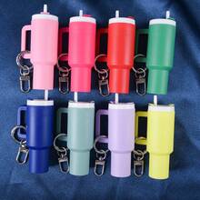 1pc/2pcs/3pcs/5pcs/8pcs Mini Insulated Cup Keychain Accessory, Cute Cup Key Pendant, Suitable For Women's Wallet, Handbag, Backpack, Mini Water Bottle, Street Style, Multi-Color, Keychain Pendant, Wallet Pendant, Cup, Bag Accessory - Multicolor - View 14