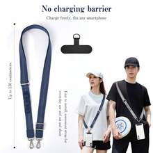94-150cm Adjustable Nylon Lanyard Strap, Reflective Strip, Crossbody/Neck Strap, Compatible With All Smartphone Models, Multifunctional Stand, Anti-Drop, Lightweight Design