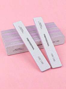 3Pcs Nail Files 100/180 Grit, Professional Quality Nail Sanding Block File Emery Board Nail Buffer Block For Home Salon - 灰色 - 查看 1