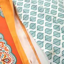 LUSH DECOR Harley Reversible Cotton Duvet Cover Tangerine 3Pc Set King Halloween-Fall Decor-Room Decor - Quýt - Xem 5