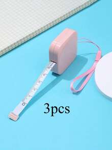 1 件便携式方形软伸缩卷尺带钩，小型紧凑型测量工具