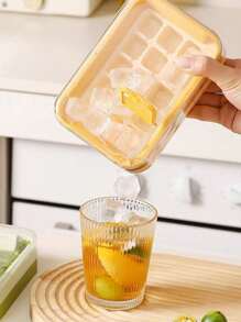 1 pezzo Vassoio per cubetti di ghiaccio da 15 griglie, stampo per ghiaccio senza apertura, tipo a pressione con coperchio, completamente sigillato, pulito e igienico, adatto per uso in cucina e ristorante, stampo per gelato, vassoio per ghiaccio