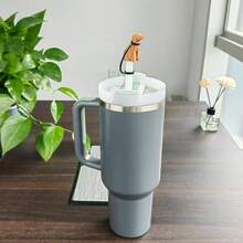 4 Pack Silicone Cowboy Hat Straw Covers Cap Compatible With Stanley Cup 30 40 Oz, Cute Funny Tumbler Straw Topper Accessories For Man Woman Christmas Gift - Chó - Xem 6