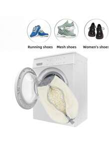 1/2个360°环绕式鞋履清洁袋，可重复使用的运动鞋清洗袋，适用于洗衣机和烘干机，适合所有鞋型和尺码，洗衣配件，圣诞礼物 - 彩色 - 查看 4