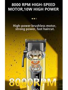 Kemei 1pc KM-90-4 Men's Electric Hair Clipper Professional Haircut Set, Cordless Hair Trimmer With Charging Base - Multicolor - View 5