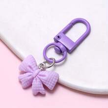 10 件生动的蝴蝶结钥匙扣 - 彩色树脂龙虾扣钥匙扣，带可拆卸环，非常适合背包和配饰，背包配件 | 生动的蝴蝶结设计 | 耐用的塑料钥匙扣，钥匙扣配件 - 彩色 - 查看 10