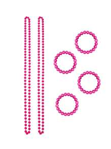 D EXCEED 1/2/4/5 PCS 1980s Long Neon Bead Nekalce For Women Neon Party Costume Accessories For Women Neon Artificial Bead Necklace Solid Color Bride Weddings Masquerade Festival Decorations Gifts