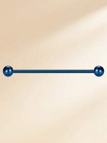 1pc Funky Stainless Steel Spiked 14G Industrial Barbell For Women Men For Daily Decoration, 32/35/38mm Industrial Piercing Jewelry Cartilage Earring Helix Conch Tragus Iindustrial Bar