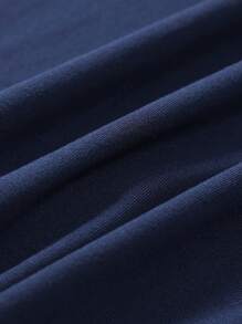 GRDR Men's Printed Crew Neck Short Sleeve T-Shirt And Drawstring Long Pants Casual Suit - Navy Blue - View 6