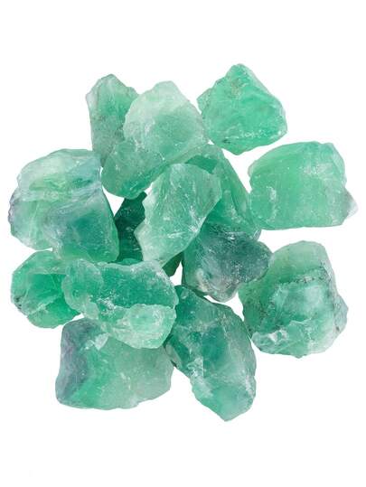 QYDCX 1/3/5pcs Natural Green Fluorite Crystal Raw Stones 3-5cm, Rough Specimens For Tumbling, Cabbing & Polishing - Chakra Balancing Energy Grid, Wicca Altar, Reiki Healing Stones, Jewelry Grade Cabochon Rough