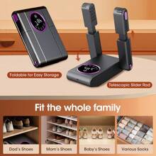 Hailicare 可折叠智能定时电动烘鞋器，快速烘干鞋子，家用鞋靴加热器，可调节支架，送给家人和朋友的实用礼物