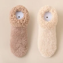 2双冬季保暖袜，秋冬加厚保暖家居袜，简约居家睡眠袜 - 彩色 - 查看 15