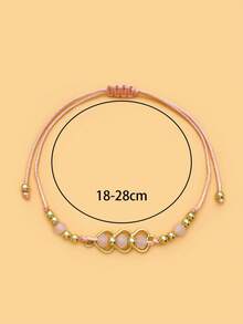 12 Pcs Set Of Three Heart Fashion Crystal Good Luck Braided Bracelet Charm Bracelet Rope Gift For Girls Jewelry Wholesale Family Sharing Set