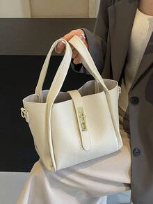 High-Quality Tote Bag For Women, New Fashion Handbag, Versatile Commuter Bag, Large Capacity Shoulder Bag For Outdoor Use - Beige - View 4