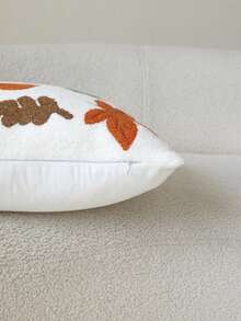 1 buc. Față de pernă cu broderie din frunze, asemănătoare lânii de oaie, potrivită pentru sufragerie, dormitor, petreceri și diverse medii, pentru toate anotimpurile, toamnă/iarnă - Multicolor - Vizualizare 8