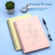 1pc A5/B5 Muted Color PP Cover Spiral Notebook (80 Sheets/Book), Suitable For Students, Business, Office, Exams - Lined Notebook, Memo Pad, Diary, Sketchbook, Workbook, Note-Taking