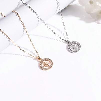 KPOP Style Necklace, Unique Design For Women, Fashionable & Versatile Hollow Pendant, Birthday Gift For Girlfriend