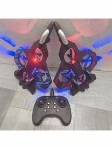 Avión Planeador Rc 2.4g Con Luces Led, Modelo Acrobático - Rojo - Ver 8