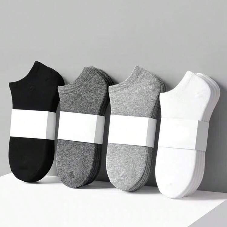 Kit 12 Pares Meias Soquete Cano Curto Unissex Multicolorido Tamanho 35-40 - Multicolorido - Visão 1