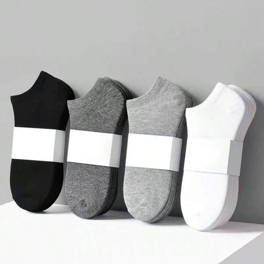 Kit 12 Pairs Of Unisex Multicolored Ankle Socks - 彩色 - 查看 1