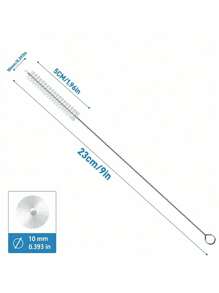 5 Stainless Steel Reusable Cleaning Brushes - Perfect For Cleaning Glass, Silicone, Metal Straws, And More! Easter Gifts, Teacher Gifts, Birthday Gifts, Christmas Gifts. Straw Cleaning Tool, Very Suitable For College Students, Convenient To Carry Dormitory Straw Cleaning Brush.