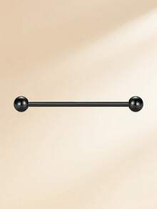 1pc Funky Stainless Steel Spiked 14G Industrial Barbell For Women Men For Daily Decoration, 32/35/38mm Industrial Piercing Jewelry Cartilage Earring Helix Conch Tragus Iindustrial Bar