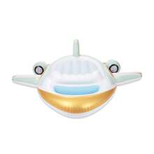 Flotador inflable con diseño de jet privado para piscinas, playas y lagos. Diseño acolchado cómodo con portavasos. Accesorio de fiesta duradero con materiales reparables. - Multicolor - Ver 5