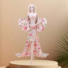 1 套时尚公主裙派对服装 11.8 英寸/30 厘米娃娃服装礼服娃娃裙配饰女孩玩具礼物（不包括娃娃）