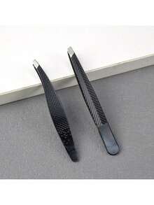 1/2 piezas Pinzas para cejas con escamas de pescado de acero inoxidable, herramienta de arreglo de cejas de precisión, herramienta para extensiones de pestañas, adecuada para accesorios de maquillaje de mujer